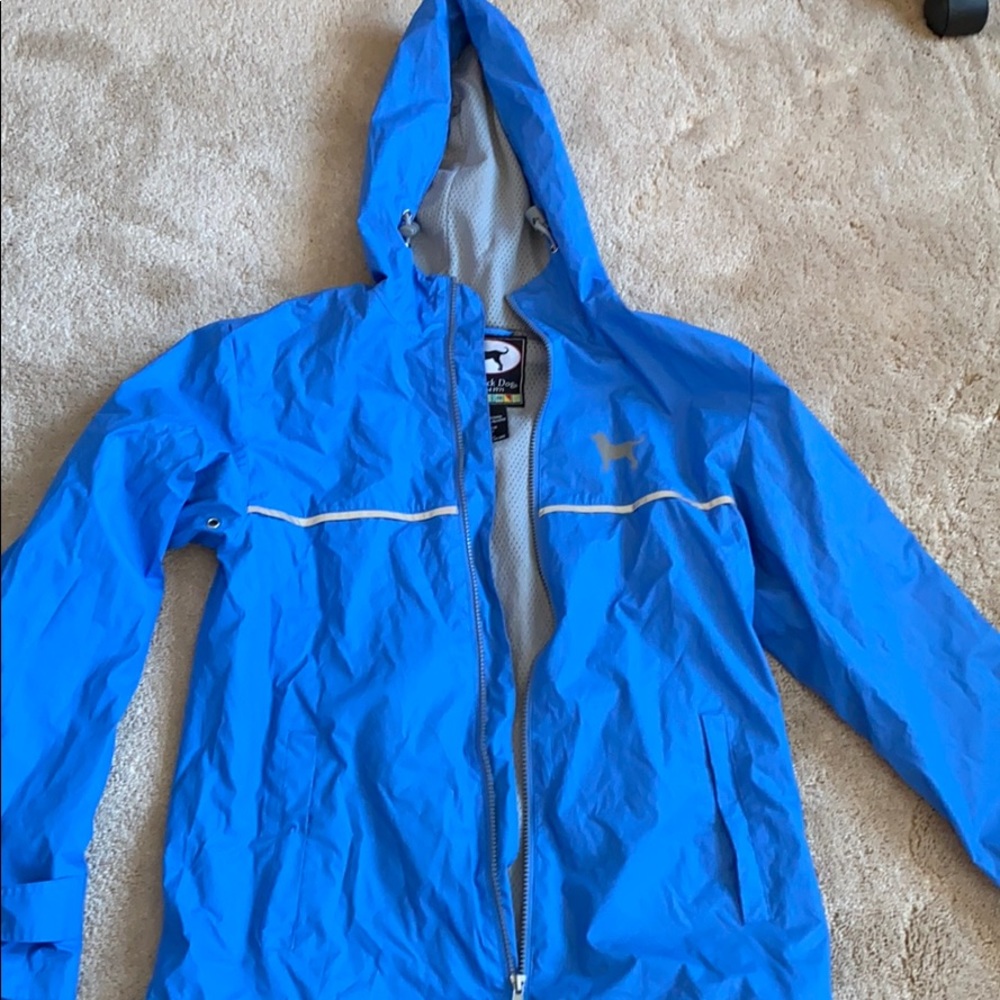 Blue Black Dog Rain jacket